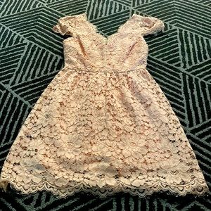 Blush pink lace dress size 2